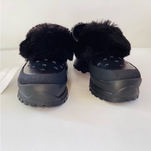 Stella McCartney Black Trace May Alter Croc Fur Clogs Shoes SZ 6/36 - Picture 9 of 9